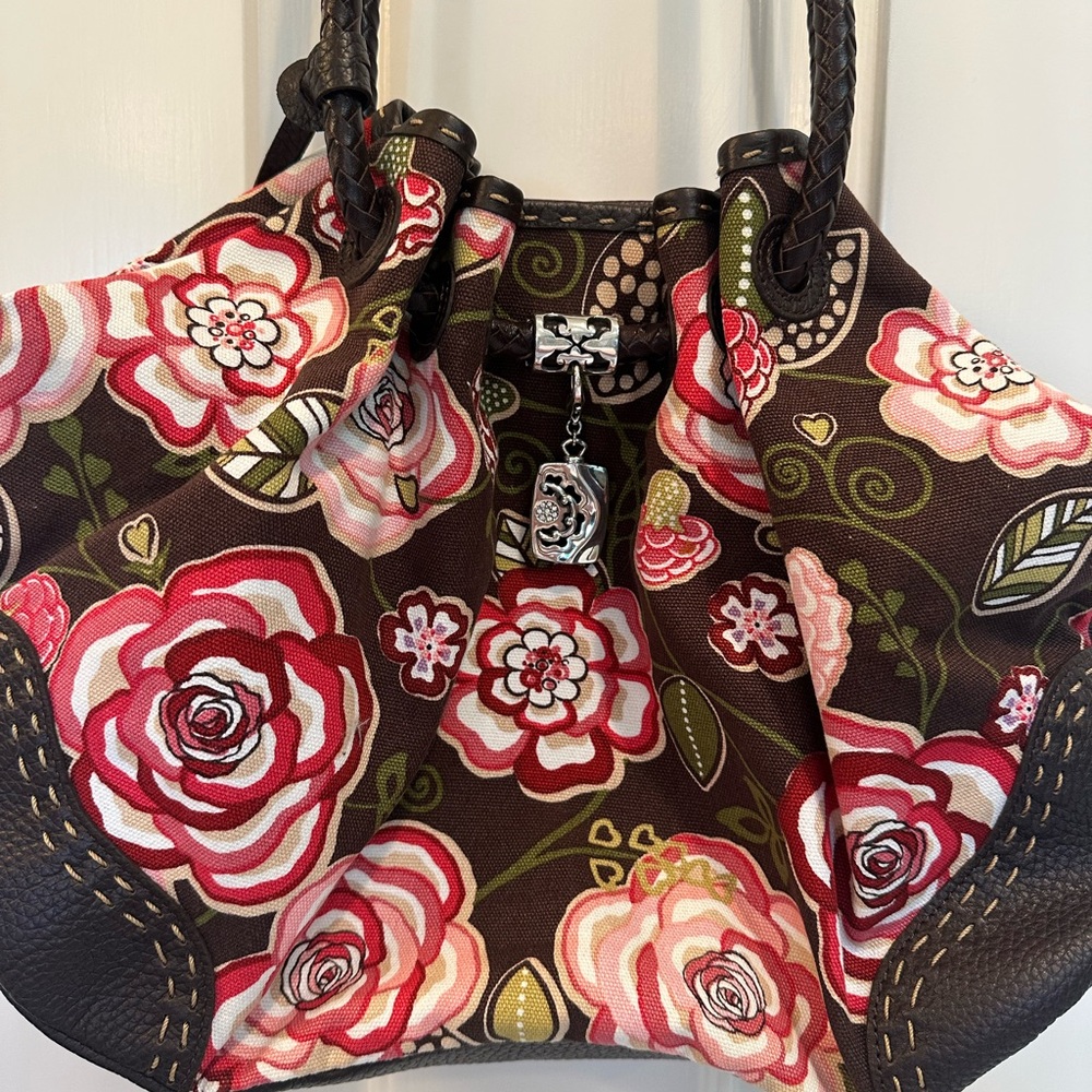 Brighton Purse Canvas w/ Faux Leather Accents NWOT
